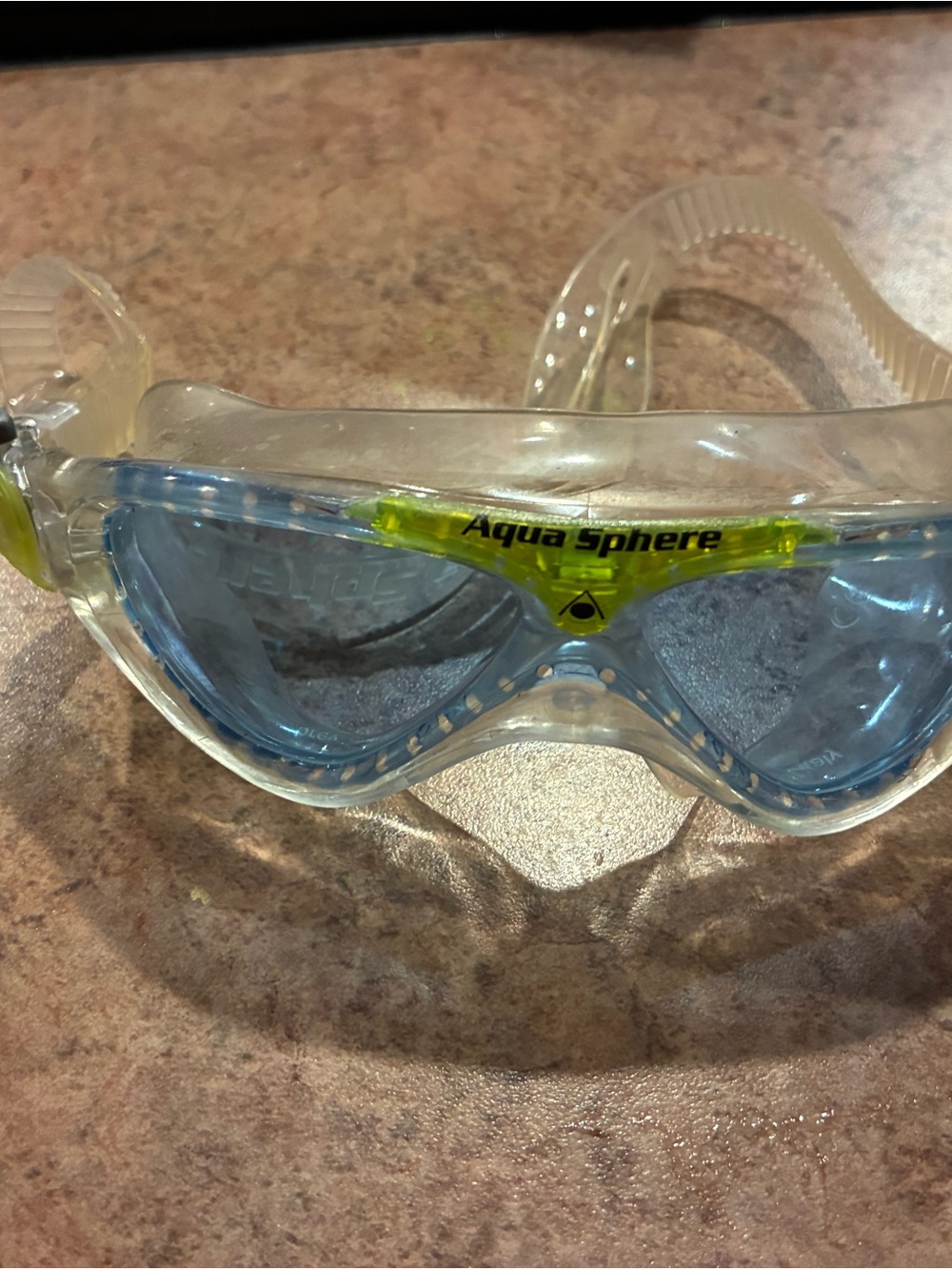 Aqua Sphere Kids Swim Goggles in Blue and Lime